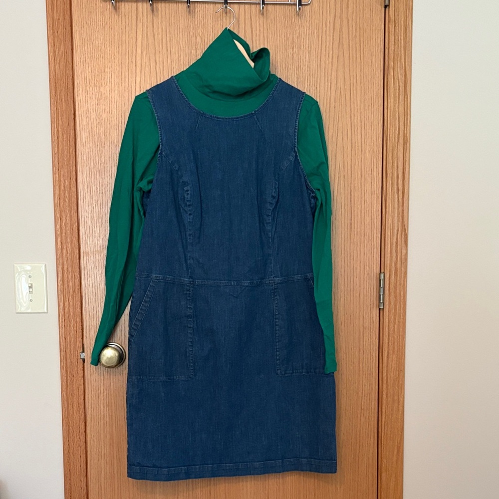 Boden Blue Denim Dress Jumper size 14